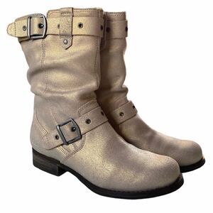 NWT Caterpillar Metallic Moto Boot